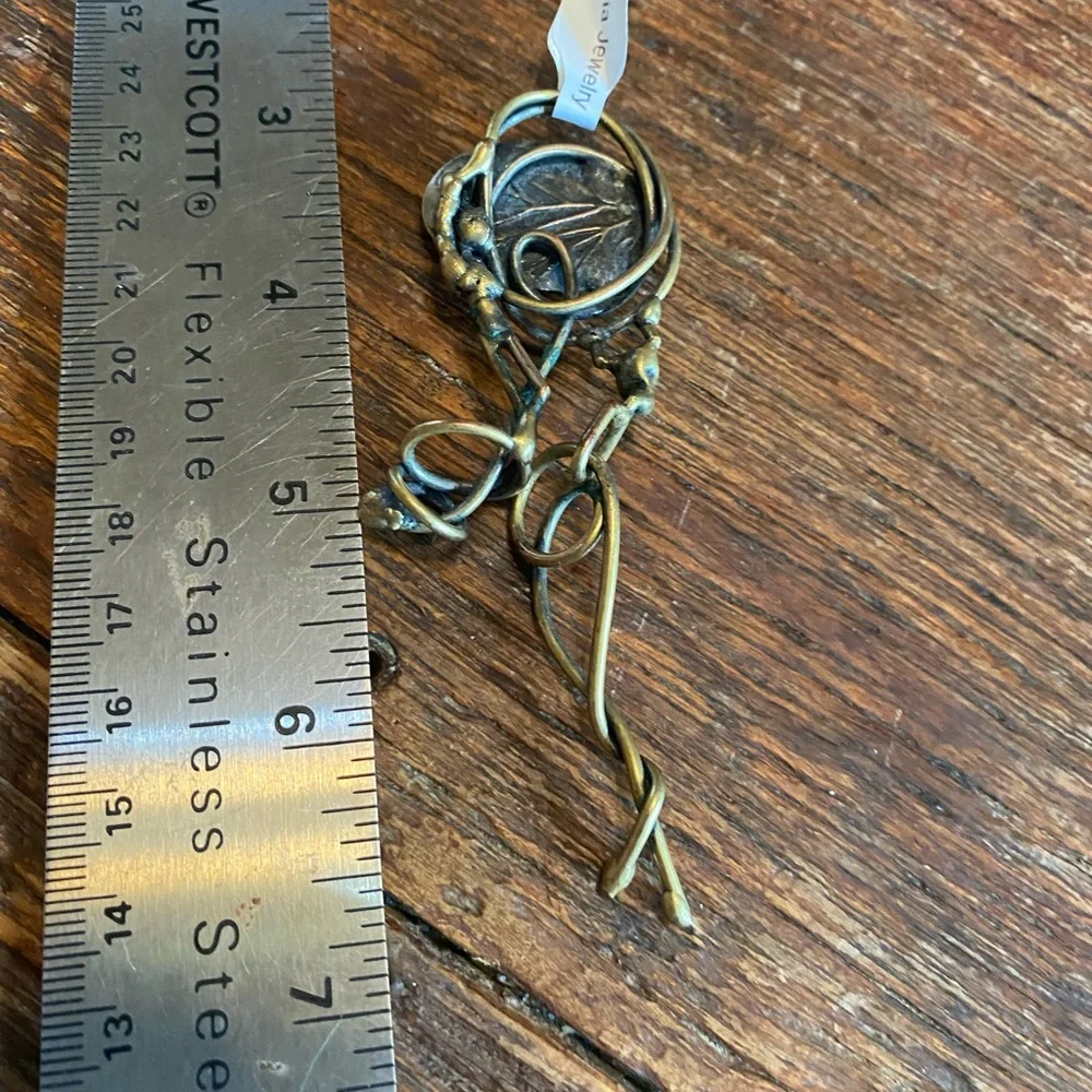 Handmade Brass Brooch - Picture 7 of 8